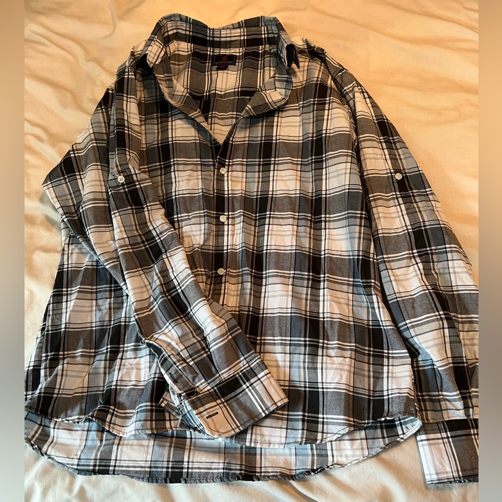 Black and White Button Up